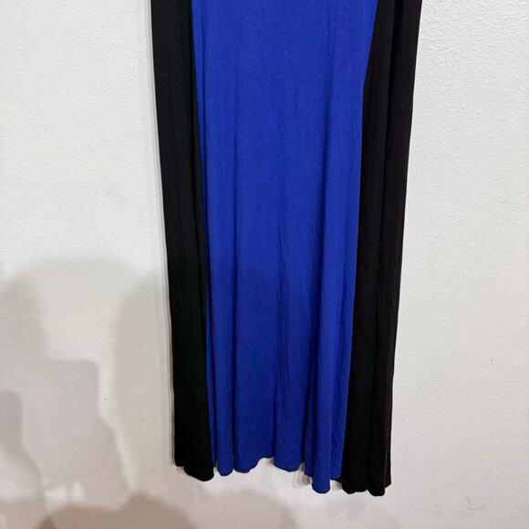 Comfy USA Blue Colorblock Midi Dress Sz L - Picture 4 of 11